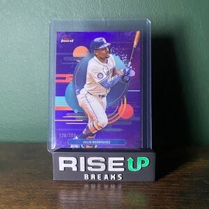 2025 Topps Finest Julio Rodriguez #\200 Purple Refractor Uncommon #110 Mariners.